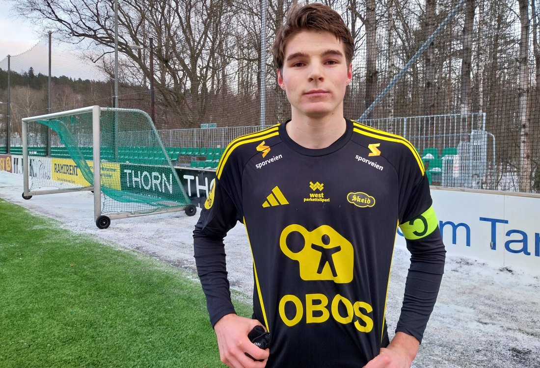 Kaptein og midtstopper Luca Høyland er godt fornøyd med kampen, og mener at Skeid burde ha vunnet. Foto: Anders Høilund