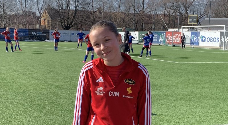 2010-modellen Cornelia Mæhlum, ung og lovende, gjorde en flott debut i seniorfotballen. Foto: Fredrik Antonsen.