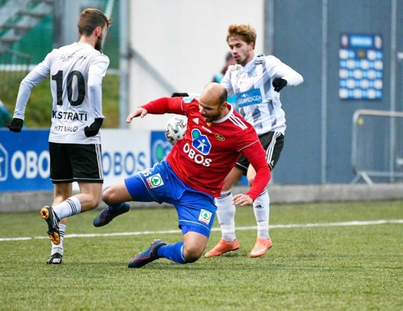Daniel Braaten holder Skeid inne i kampen når han setter utligningen.