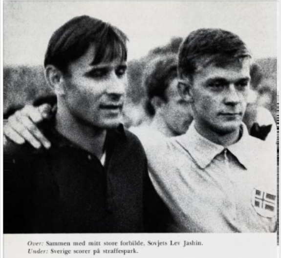 Faksimilie: Lev Yashin og Kjell